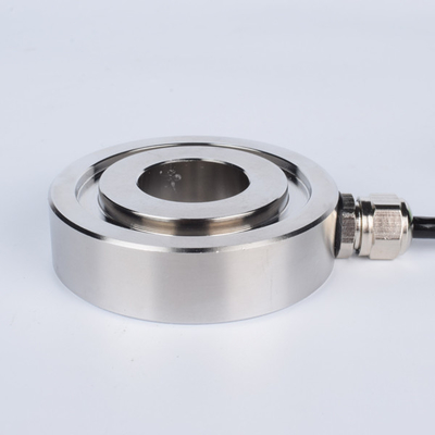 Sensor Kekuatan Cincin 10-200kn 1.5mv / V Sel Beban Baja Tahan Karat
