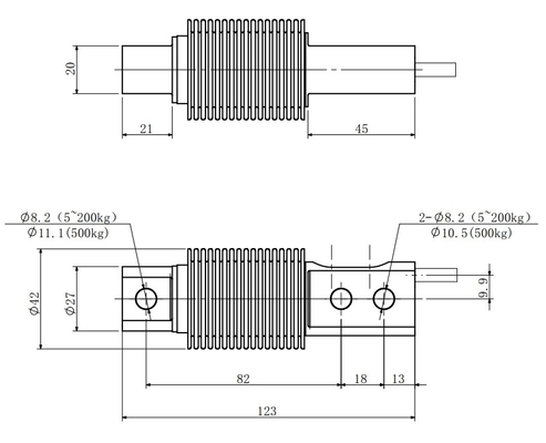 20v Stainless Steel Single Point Load Cells 10kg Sampai 500kg Strain Gauge Load Cells